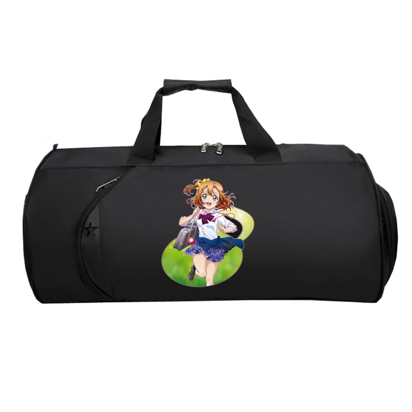 Love-live Reisetasche HandgepäCk, Leichte Faltbare Duffel Taschen, HandgepäCk füR Weekender Herren Damen Flugzeug(Black 4)