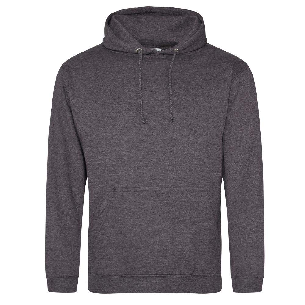 Just Hoods - Unisex College Hoodie/Charcoal, XXL