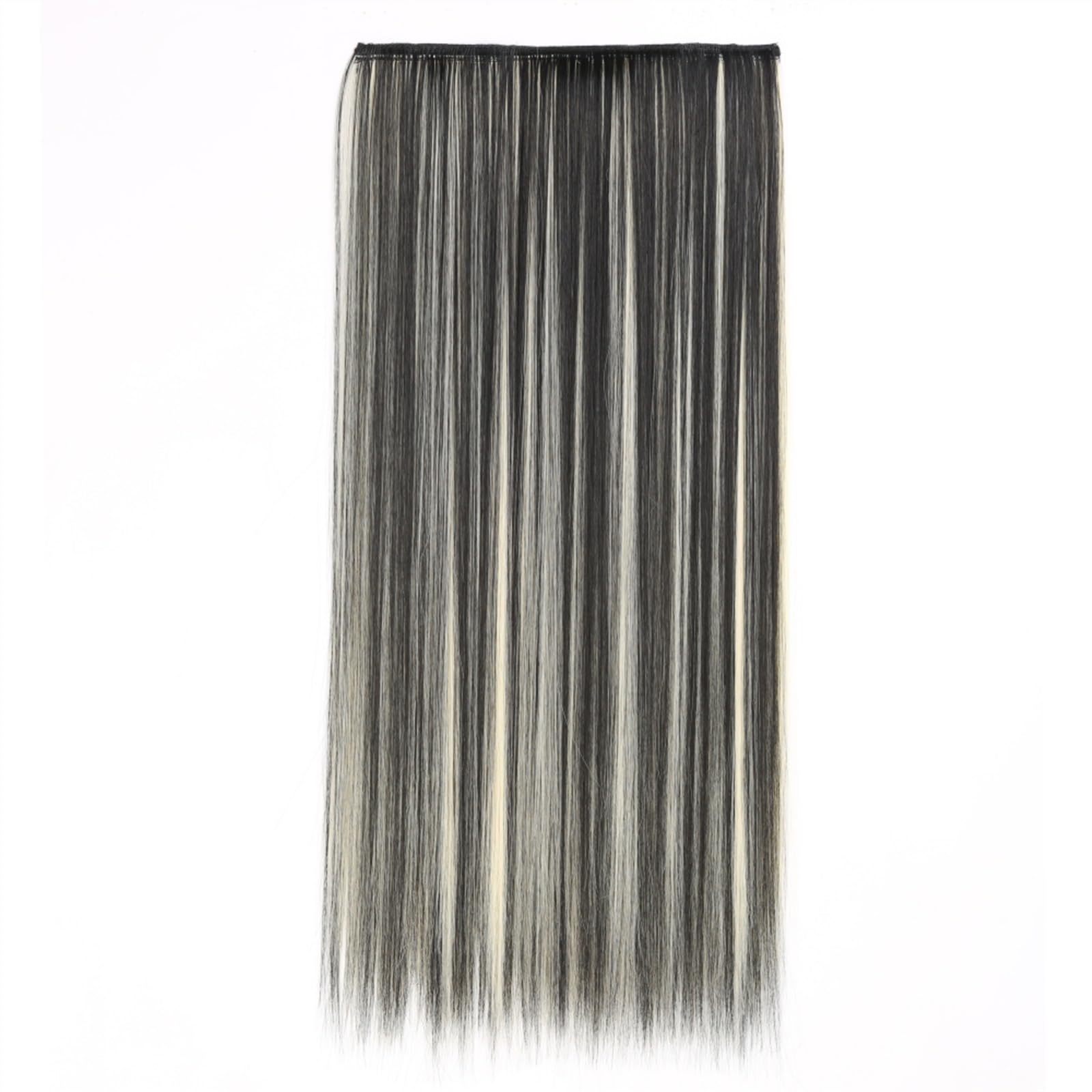 Clip-in-Haarverlängerungen Clip-in-Kunsthaarverlängerungen, 5 Clip-in-Haarverlängerungen, lange, glatte Frisur, Haarteil, Schwarz, Braun, Blond, 61 cm, Kunsthaar for Frauen Clip-in-Haarverlängerungen