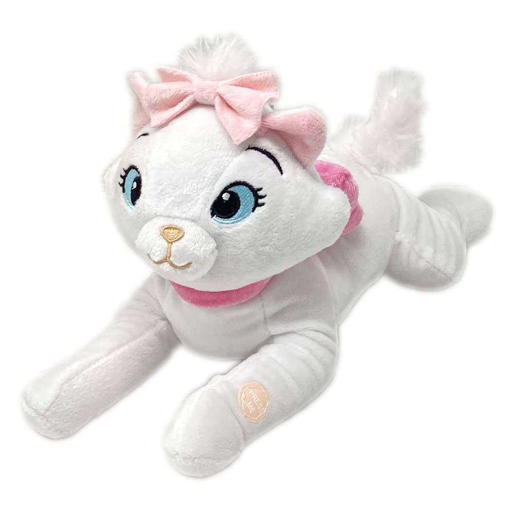 CARTOON Plüschtier Minou, Disney, Ariastogcaten, Maries, Kuscheltier mit Sound, 30 cm, liegend, weiß - 9273-4