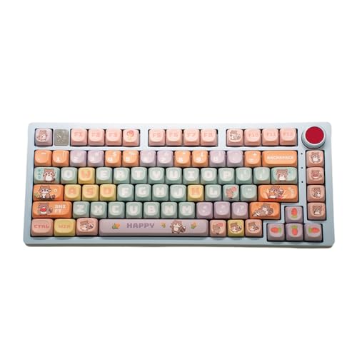 135 Tastenkappen mit Tiermotiven, Farbstoff-Sublimationstastenkappen für 61, 63, 64, 68, 82, 84, 87, 96, 98, 100, 104, 108, mechanische Tastatur