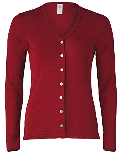 Engel Damen Cardigan Bio-Wolle/Seide, Malve, 46/48