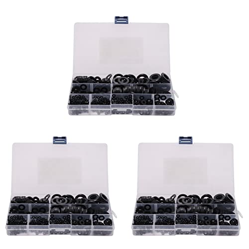 Kiudduy 1800 Stücke Schwarz Nylon Unterlegscheibe Sortiment Kit für M2 M2,5 M3 M5 M6 M8 M10 M12 Plain Reparatur Washer Möbel Dichtung Kit