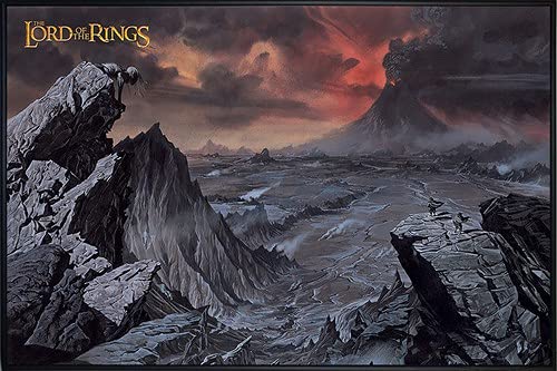 Herr der Ringe Poster Schicksalsberg (62x93 cm) gerahmt in: Rahmen schwarz