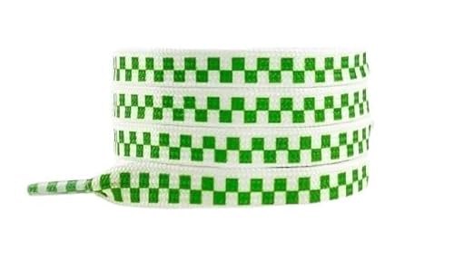 RybdaFDc Schnürsenkel, modische 3D-Schnürsenkel for Turnschuhe, flache Schnürsenkel aus Canvas, lässige weiße Sportschuhe(Green,160cm)