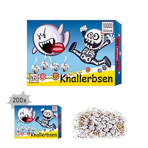 h2i 250 - 2500 Stück Knallerbsen - Knallteufel 50 Stück in Box (6) . 10.000 Stück