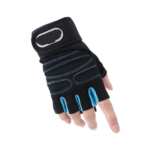 LYHYDMA Fitness-Handschuhe Fitnesshandschuhe, Gewichtheben-Handschuhe, Bodybuilding-Training, Sport, Training, Radfahren, Motorrad, Sport, Workout-Handschuhe, Männer und Frauen(Black Light Blue,L)