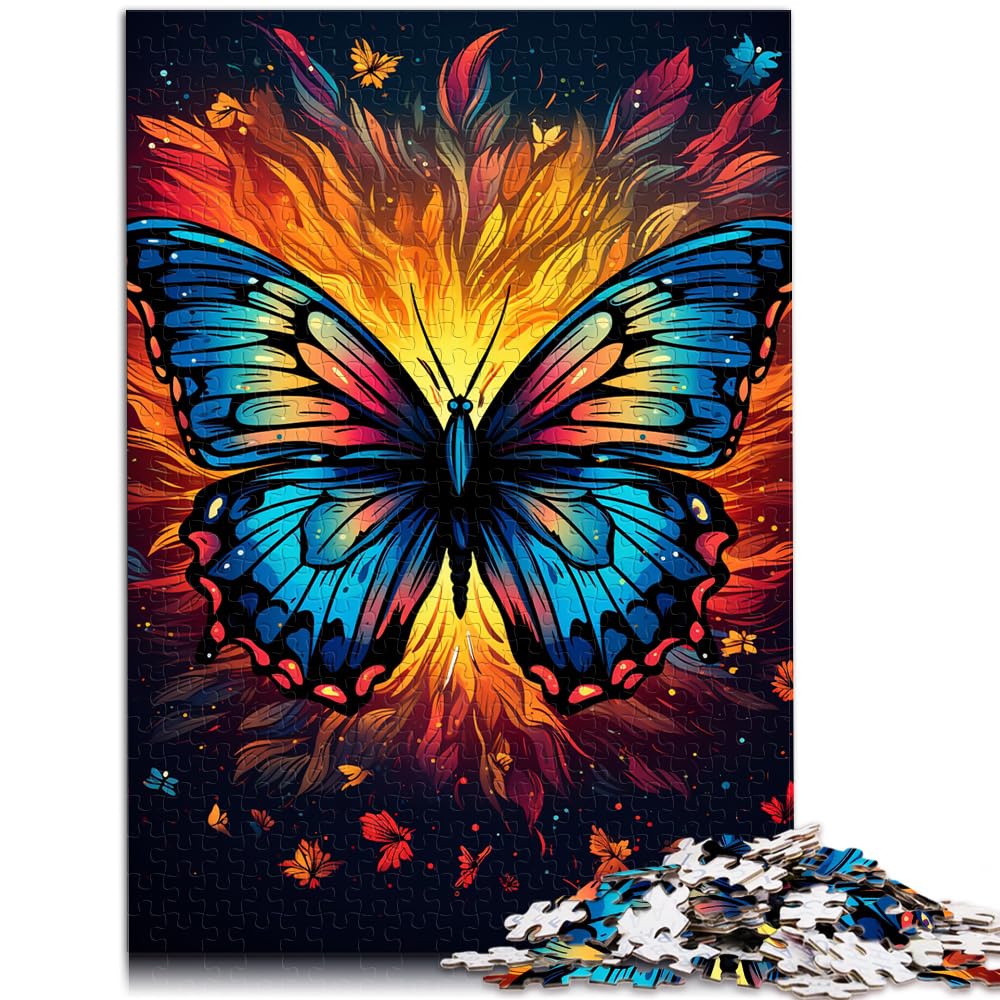 Puzzles für Fantasie, bunter Schmetterling, Puzzles für Erwachsene, 1000 Teile, Holzpuzzles zum Stressabbau, Urlaub zu Hause, Zeit totschlagen, 1000 Teile (50 x 75 cm)