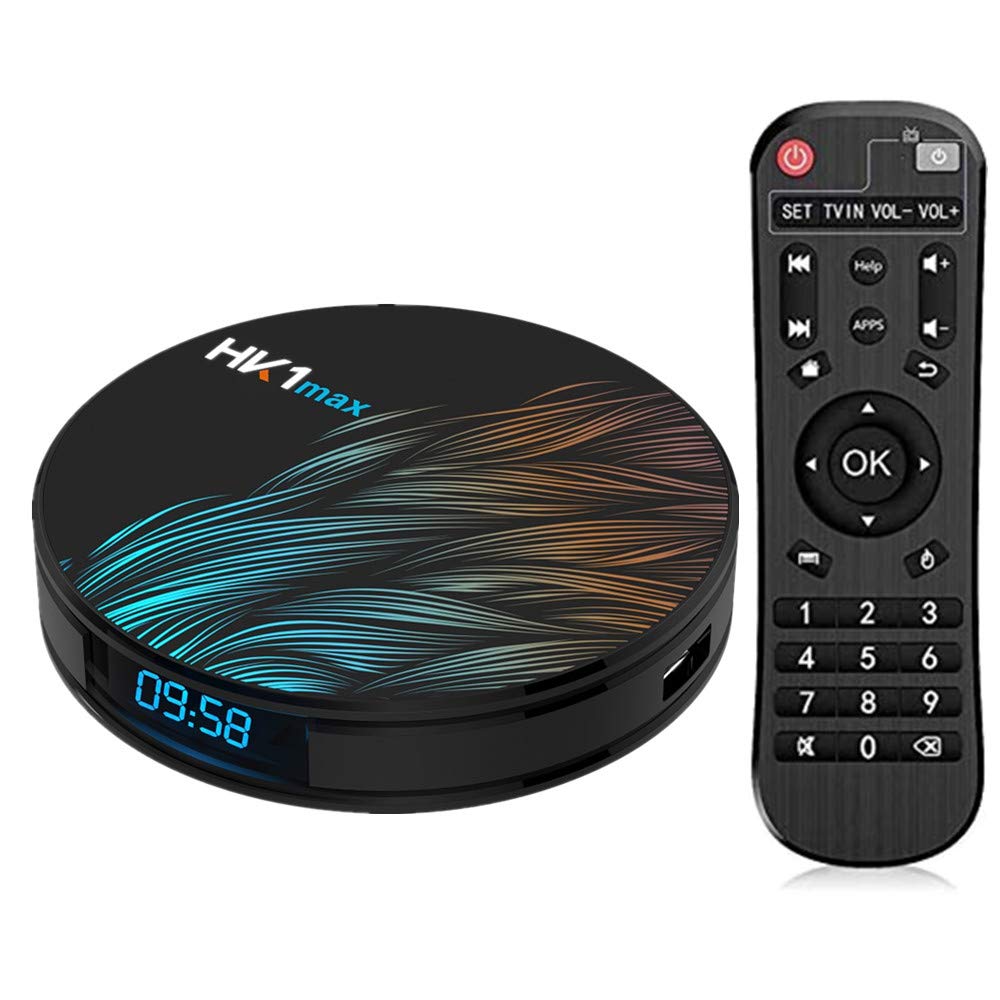 Sofobod HK1 MAX Smart-TV-Box Android 10.0-TV-Box 4 GB RAM 32 GB ROM, RK3318 Cortex-A53 64-Bit-Quad-Core-CPU, 2,4 G- und 5 G-Dual-WiFi, BT4.0, H.265 / HD / 4K