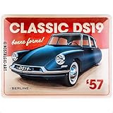 Nostalgic-Art Retro Blechschild, 30 x 40 cm, DS – Classic DS19 Berline – Geschenk-Idee für Citroen-Zubehör Fans, aus Metall, Vintage Design