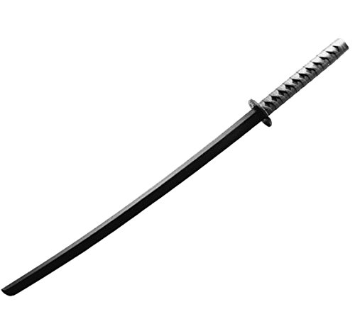 BAY® Katana aus Polypropylen Bokken Attrappe Training Samuraischwert Schwert Samurai schwarz aus TPR- Kunststoff 100 cm Trainingsschwert