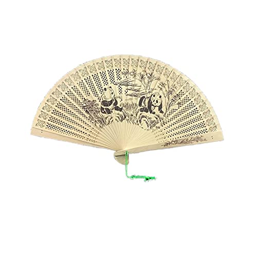 Dekoration Faltfächer Handfächer, Duftender Holz-Faltfächer im chinesischen Stil, Retro-Faltfächer für Damen, Hohl-Faltfächer für Partys, Hochzeiten, Tanzdekoration, eleganter Handfächer (Farbe: