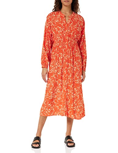 Peppercorn Millie Midi Kleid | Kleid Damen In Orange | Frühling Kleid Damen Elegant | Größe M