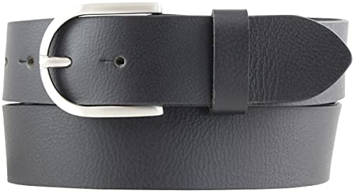 BELTINGER Damen-Gürtel aus Vollbüffelleder 4 cm | Jeans-Gürtel für Damen 40mm | Leder-Gürtel aus Büffelleder 4cm | Schwarz 95cm