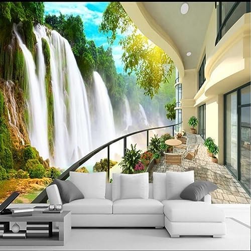 XLMING Schöne Landschaften Landschaften Wasserfall Landschaften 3D Tapete Home Dekoration Wohnzimmer Sofa Schlafzimmer Tv Hintergrund Wand-150cm×105cm