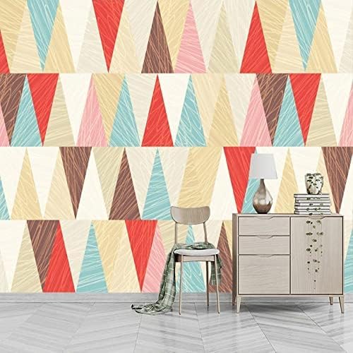 XLMING Einfache Geometrische Dreiecke 3D Tapete Home Dekoration Wohnzimmer Sofa Schlafzimmer Tv Hintergrund Wand-430cm×300cm