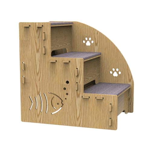 Hundesofa-Kletterstufen, Haustierstufen für kleine Hunde, Kätzchen-Holztreppe für hohes Sofa, Haustierrampen, Treppen, Hundetreppen, geeignet für kleine Hunde, Katzen und andere kleine Haustiere