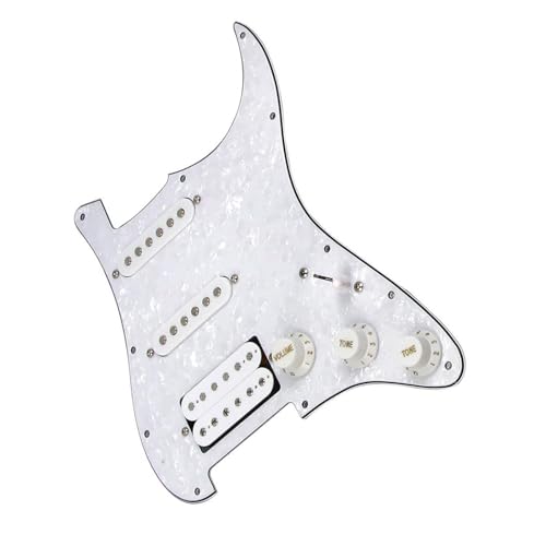 Standard-Pickguard-Tonabnehmer Vorverdrahtetes Schlagbrett für E-Gitarre, SSH, 11 Löcher, Tonabnehmer, Gitarrenteile, Ersatz (Color : 3)