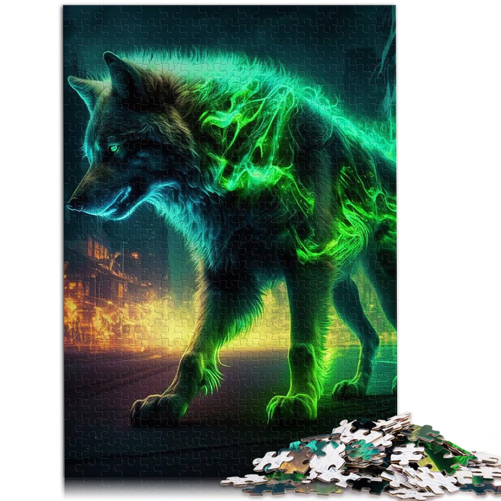 Puzzle-Geschenk Wolf-Puzzle | Puzzle 1000 Teile für Erwachsene Holzpuzzle ganze Familie 1000 Stück (50 x 75 cm)