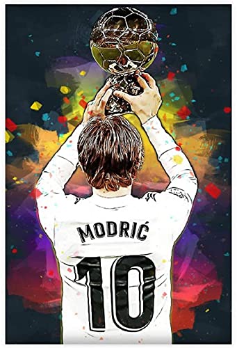 DIY 5d Diamant Malerei Kits FüR Erwachsene Und Kinder Fußball Fußballspieler Luka Modric Color Kreuzstich Art Kristall Strass Stickerei Painting 15.7"x19.7"(40x50cm) Kein Rahmen