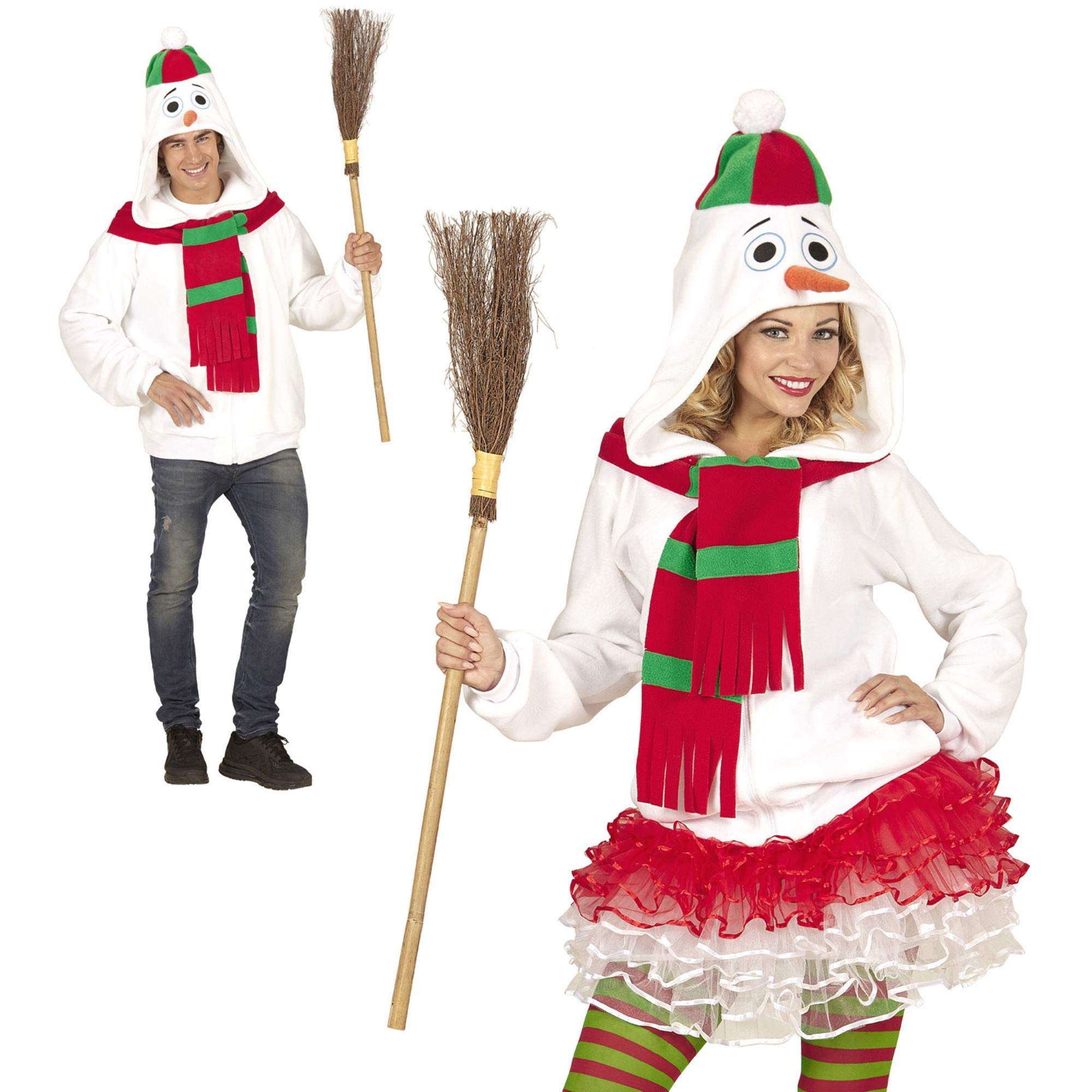 Widmann - Kostüm Schneemann, Strickjacke mit Kapuze, Karneval, Mottoparty