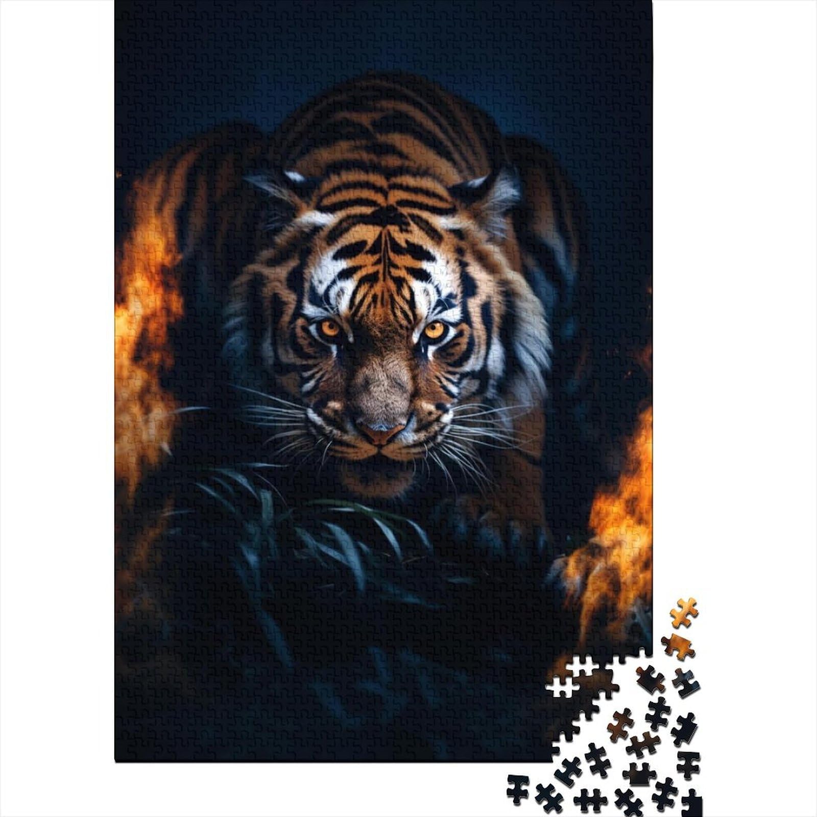 Art Tigers Holzpuzzle für Erwachsene und Jugendliche von schwierigen, anspruchsvollen Puzzles, 1000 Teile, pädagogisches Stressabbau-Spielzeugpuzzle, 29,53 x 19,69 Zoll