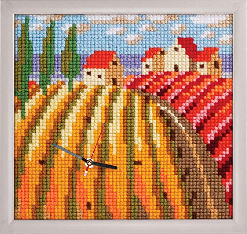 Collection D'Art CD002 Poppy Fields Kreuzstichset, Uhrmacherkunst, 30 x 30cm