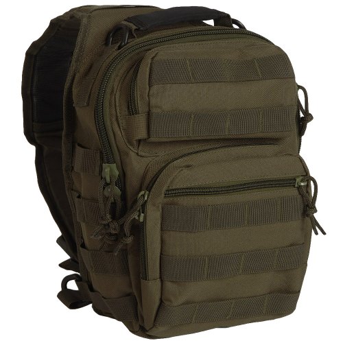 Mil-Tec One Strap Assault Pack Sm Rucksack, Oliv, 30 x 22 x 13 cm