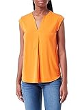 Cartoon Damen Blusenshirt unifarben Orange,38