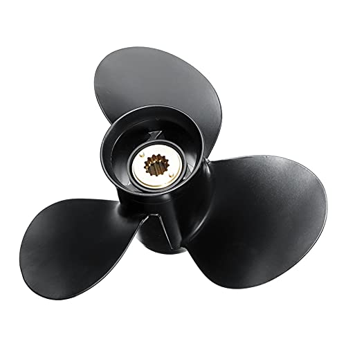 Jodriva 10 1/2 x 13 Aluminium-Außenbord-Propellermotor 25–70 PS 48-816704A40 Marine-Propeller, 13 Zähne, Spline, 3 Blätter Bootspropeller