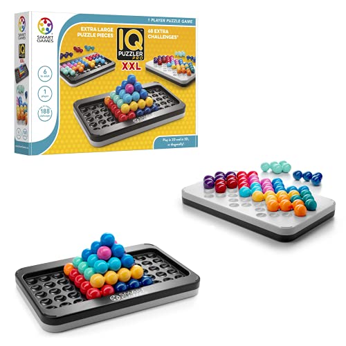 smart games - IQ Puzzler Pro XXL, Kinderpuzzle, Logik, extra großes 3D-Puzzle, Smartgames, Spiele für Kinder, Lernspielzeug SG455XL