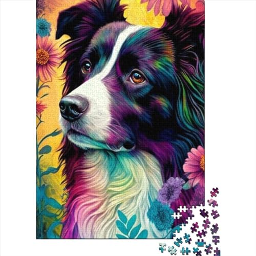 1000 große Teile Puzzle für Erwachsene Tier Fantasy Hund Holzpuzzle Puzzles für Erwachsene Teenager Dekomprimierendes geistiges Lernspielzeug (Size : 75x50cm)