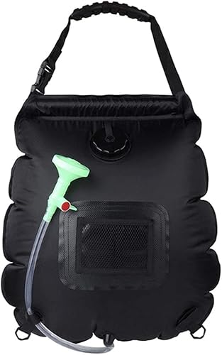 Tragbare Duschen, Solar-Duschbeutel, Trinkbeutel – Hygiene, 5 Gallonen/20 l Duschbeutel, mit abnehmbarem Schlauch und EIN-/ausschaltbarem Duschkopf für Outdoor-Reisen, Wandern, Sommerdusche,