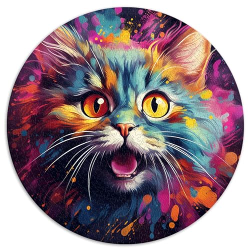 Puzzle süße Katze für Erwachsene, 1000 Teile, Puzzle-Geschenke, 26,5 x 26,5 Zoll, Denksportspiel, jedes Teil ist einzigartig – anspruchsvolles, unterhaltsames Spiel für die ganze Familie