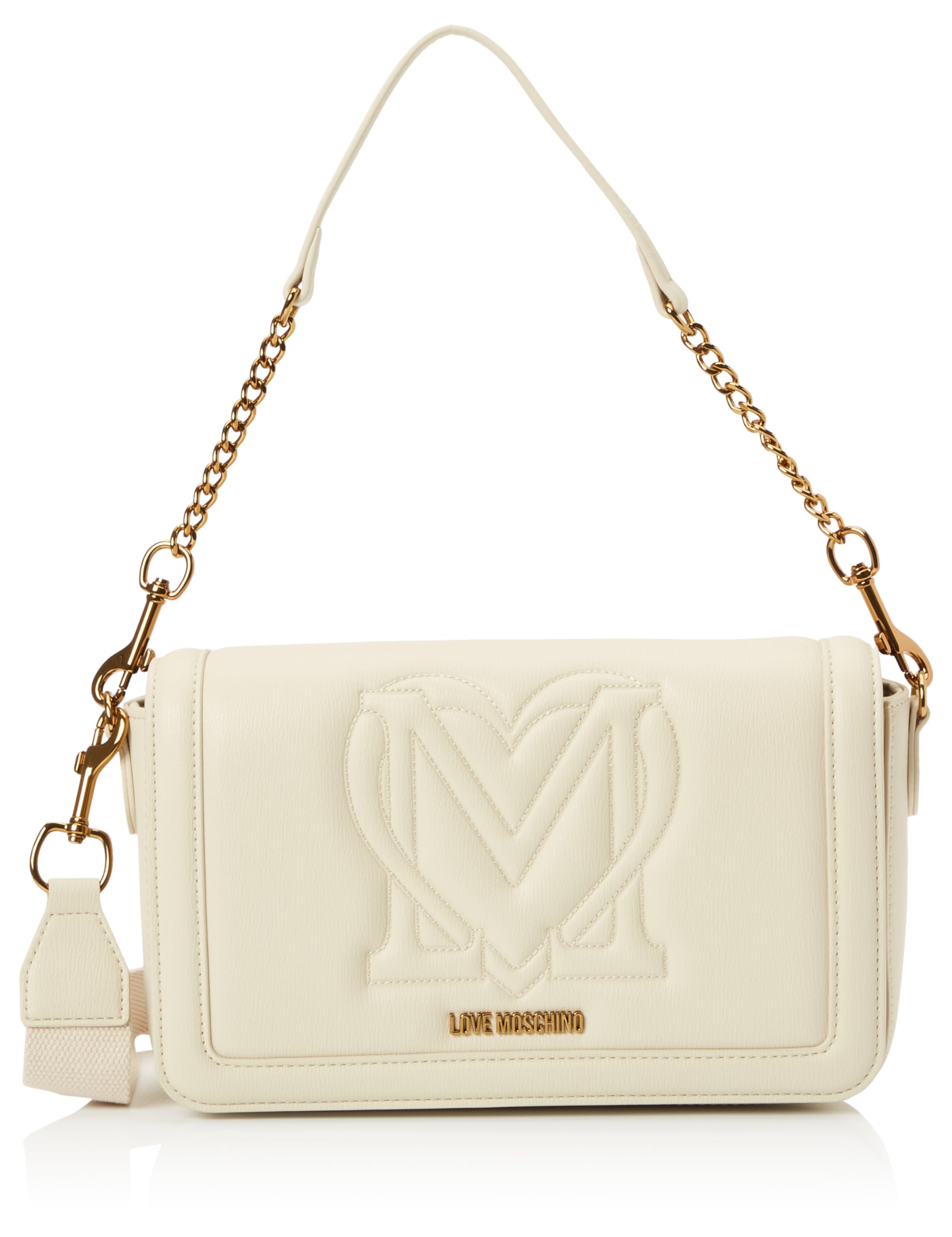 Love Moschino Damen Schultertasche, Elfenbein Schultertasche, Elfenbein