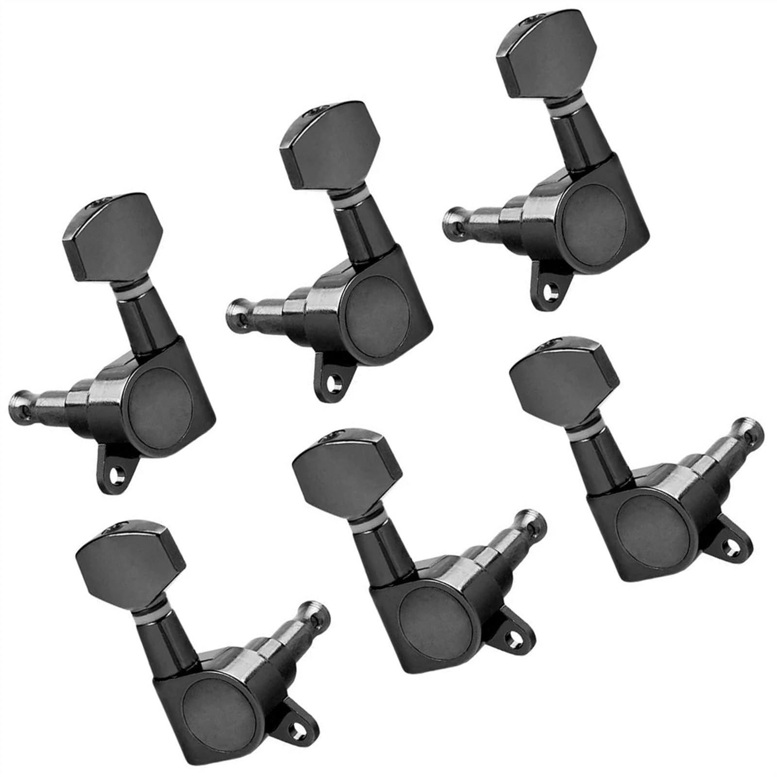 Strings Tuning Pegs Mechaniken Für Gitarre Schwarzer Gitarren-Tuning-Pin-Tuner-Kopf für akustische klassische Gitarrenteile 3L 3R