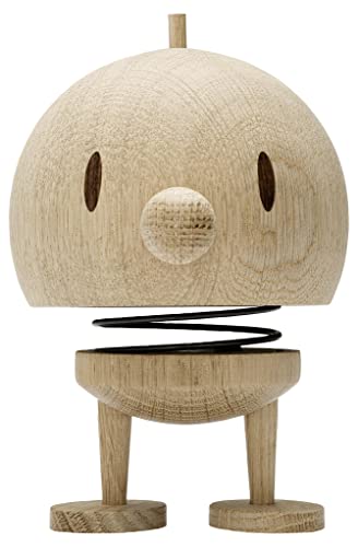 Hoptimist - Skandinavisches Design - Large Bumble aus Holz - Höhe 13,5 cm, Durchm. 10 cm - Raw Oak