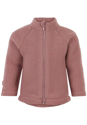 Mikk-line Walkjacke 74 Burlwood | OEKO-TEX Standard 100 | Babyjacke mit Reißverschluss für baby und kinder | 100% Mulesing-Frei Merinowolle | Für Mädchen und Jungen | Umkehrbare Bündchen