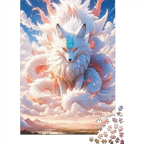 Puzzle für Erwachsene, Tierfuchs, 500-teiliges Puzzle, Holzpuzzle für Erwachsene und Jugendliche ab 12 Jahren, Heimdekoration, Puzzlegröße: 52 x 38 cm