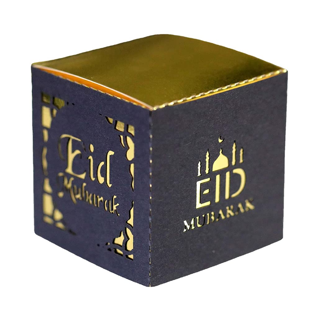 50 Stück Eid Süßigkeitenboxen Geschenkboxen Islamisches Festival Happy Fitr Supplies Personalisierte Geschenkbox