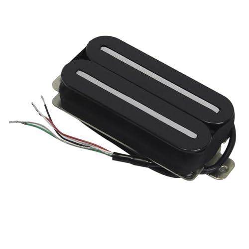 Gitarren-Tonabnehmer Schwarzer Dual-Hot-Rails-Humbucker-Tonabnehmer Für E-Gitarre, Steg-Tonabnehmer Mit Hohem Ausgangsleistungs-Keramikmagneten, Gitarrenzubehör