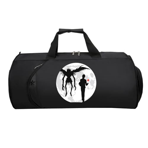 Death No. te Kleine Reisetasche Damen, Faltbare Reisetasche HandgepäCk, Reisetasche Weekendertasche füR Damen Herren Flugzeug(Black 1)