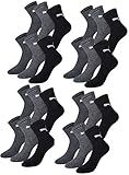 PUMA Unisex Short Crew Socks Socken Sportsocken MIT FROTTEESOHLE 12er Pack anthracite / grey 207 - 43/46