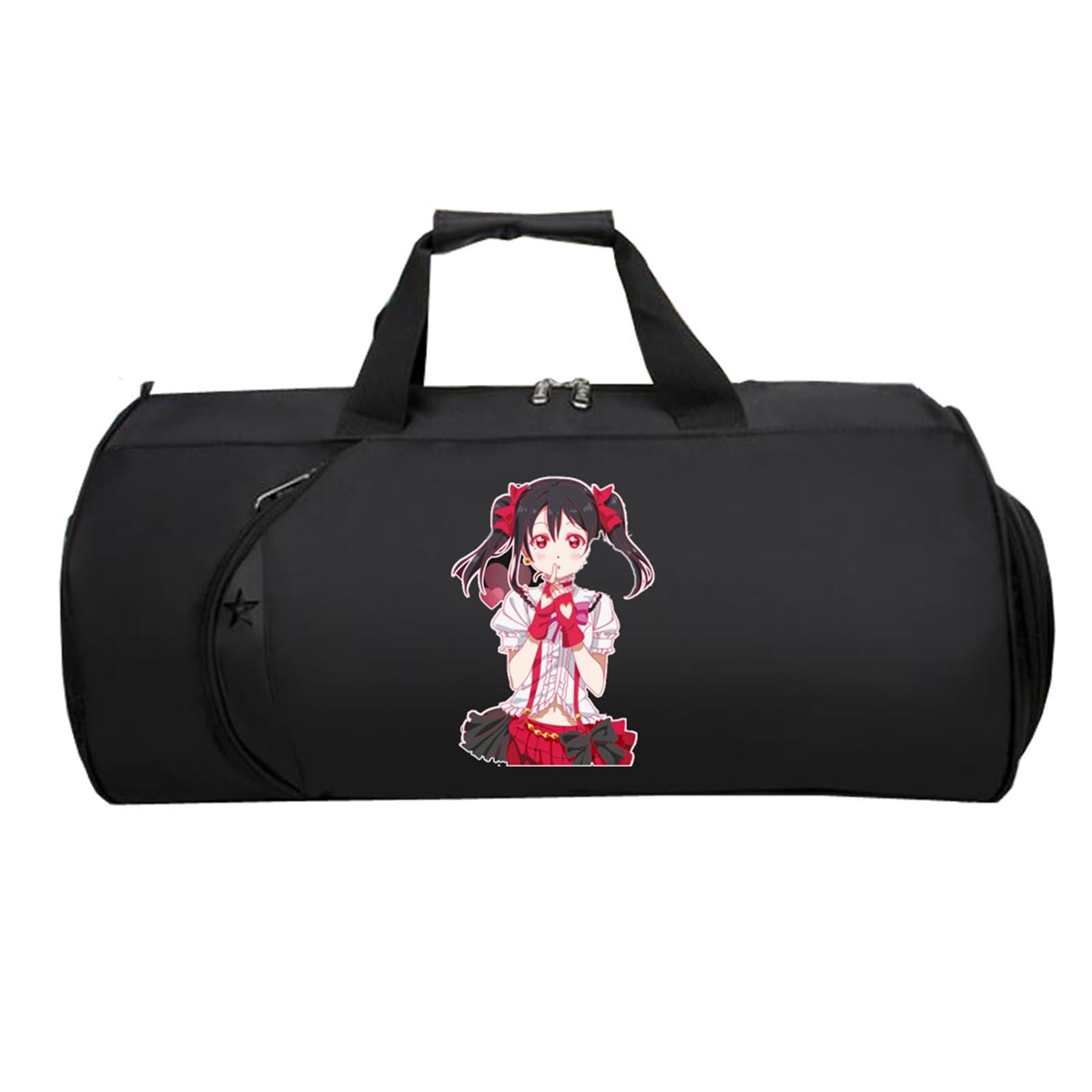 Love-live Reisetasche HandgepäCk, Leichte Faltbare Duffel Taschen, HandgepäCk füR Weekender Herren Damen Flugzeug(Black 5)