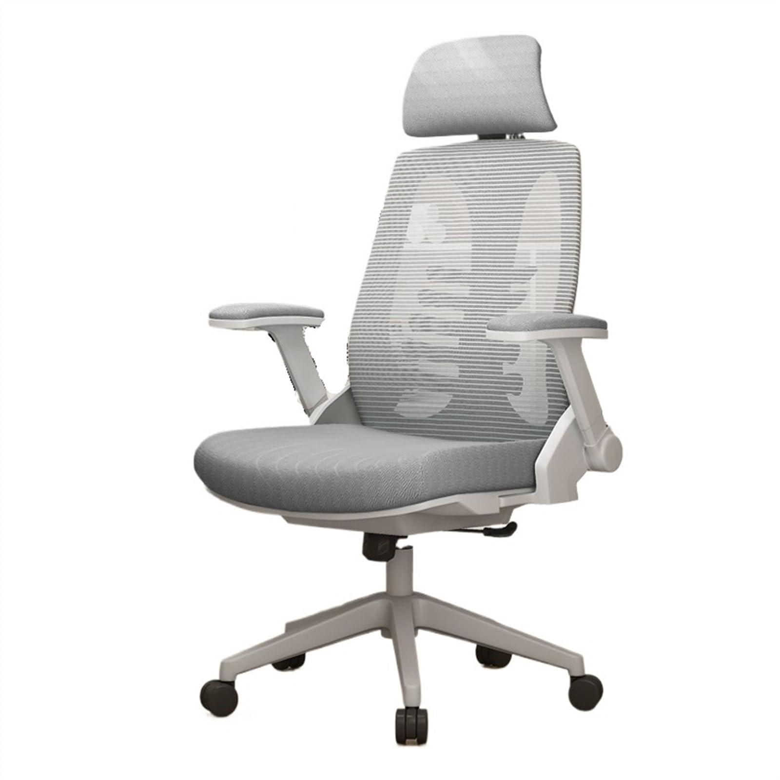 FUHAI-666 Bürostühle Ergonomischer Stuhl mit Lordosenstütze, Bürostuhl, bequemer, drehbarer Computerstuhl for das Arbeitszimmer zu Hause, Schreibtischstuhl Schreibtischstuhl(Grigio)