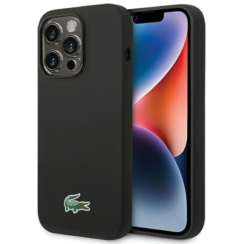 Lacoste LCHMP15LSLOK Hülle für iPhone 15 Pro 6.1" Schwarz hardcase Silicone