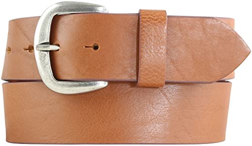 BELTINGER Jeansgürtel aus Vollrindleder 4,5 cm | Breiter Ledergürtel für Damen Herren 45mm | Leder-Gürtel aus echtem Leder | Tabac 95cm