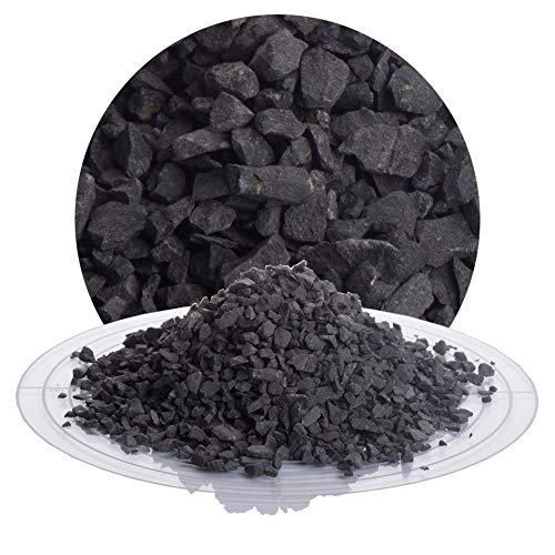 25 kg Basalt Fugensplitt schwarz in 2-5 mm von Schicker Mineral, witterungsbeständiger und streusalzresistenter Naturstein für Pflasterfugen