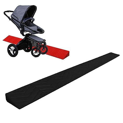 Yqyc Türschwellenrampe, Bordsteinrampe, rutschfeste Rampe, Innenbordsteinrampe Für Schwellen-Rollstuhl-Roller-Kehrroboter (Color : Negro, Size : 100x8x3cm)