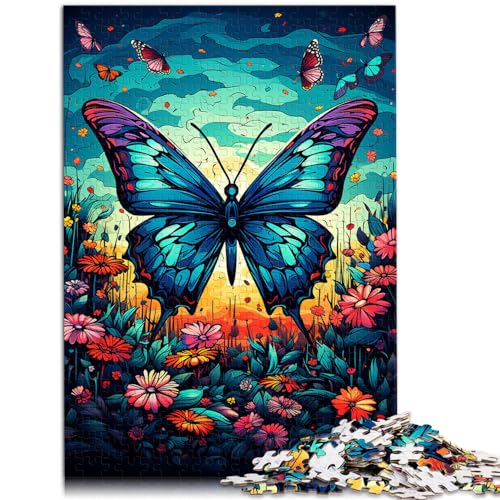 Puzzles für Fantasie, farbenfrohes Gemälde, Schmetterling für Erwachsene, Puzzles mit 1000 Teilen, Holzpuzzles, Entspannungspuzzles, Spiele für Erwachsene und Familien (50 x 75 cm)